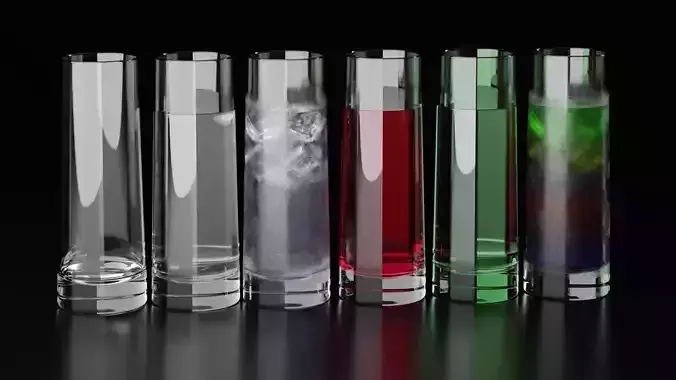 Highball glass 4 3D model