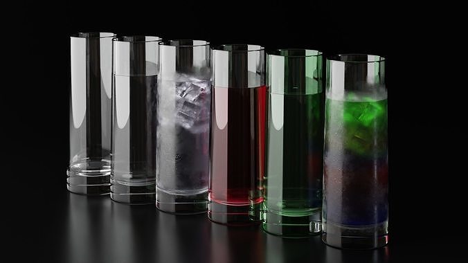 Highball glass 4 3D model 3