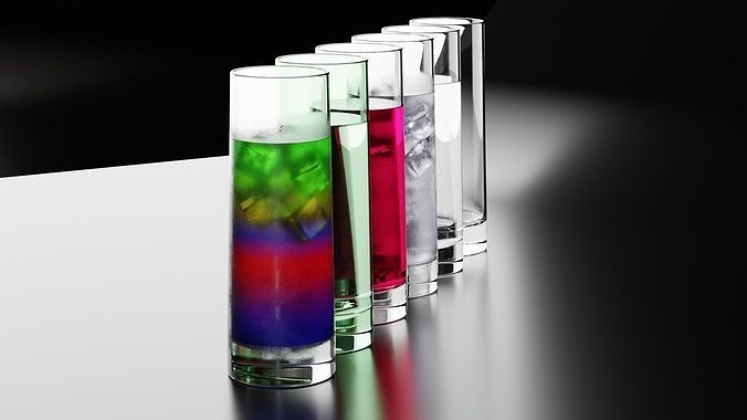 Highball glass 4 3D model 2