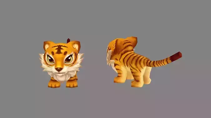 Cartoon little tiger - A