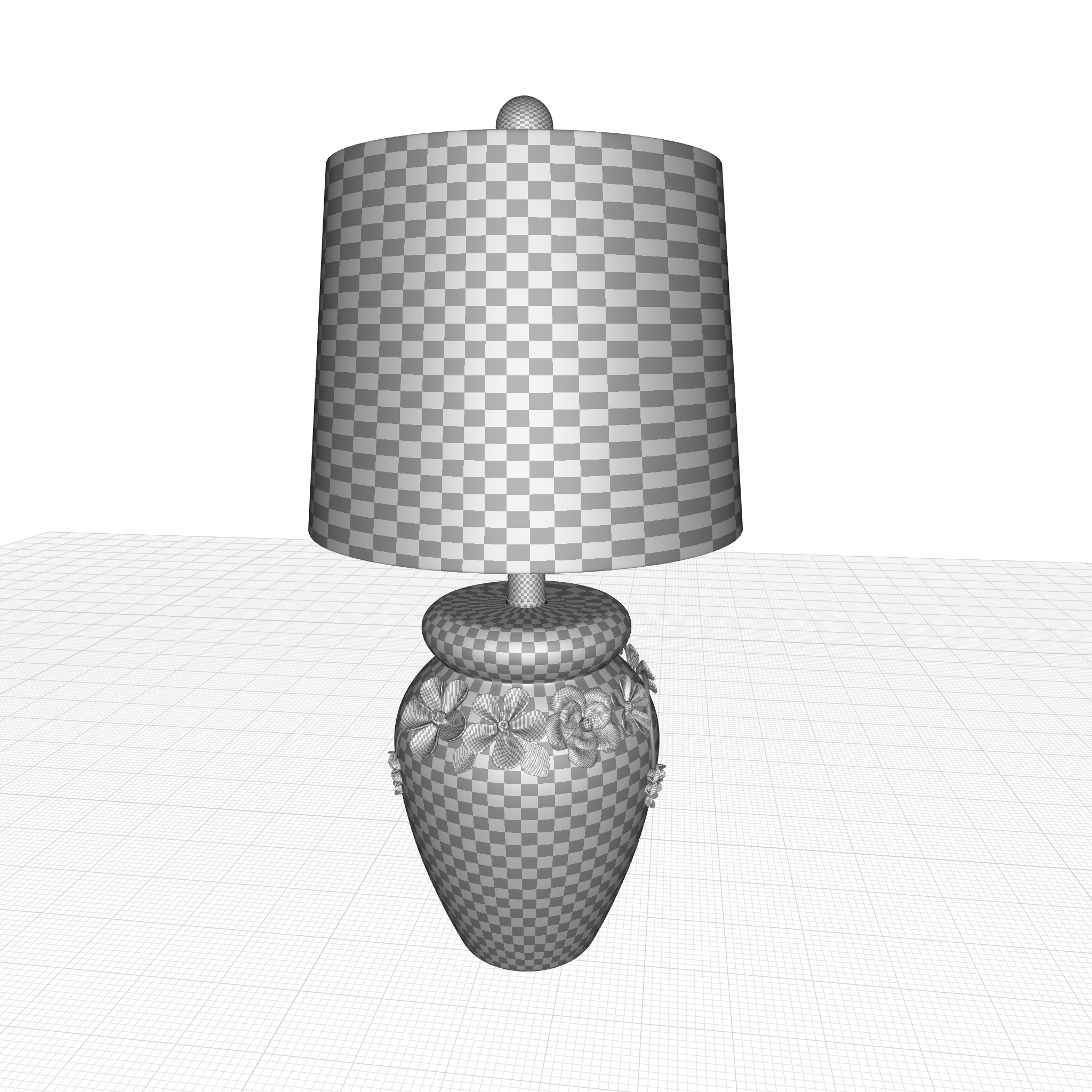 Bilderback Ivory Table Light Lamp 3D model_3