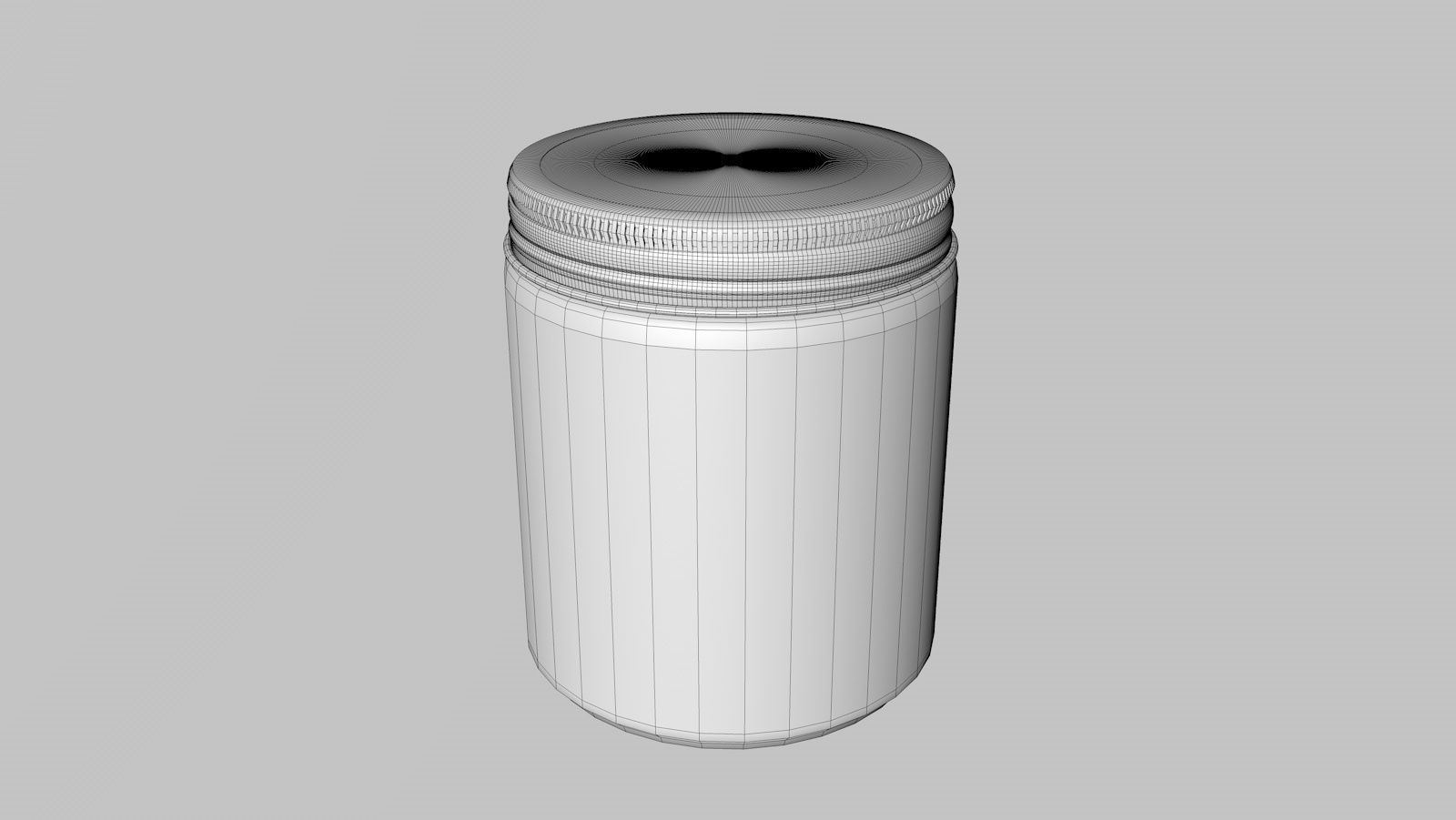Candle Jar  Low-poly 3D model_3