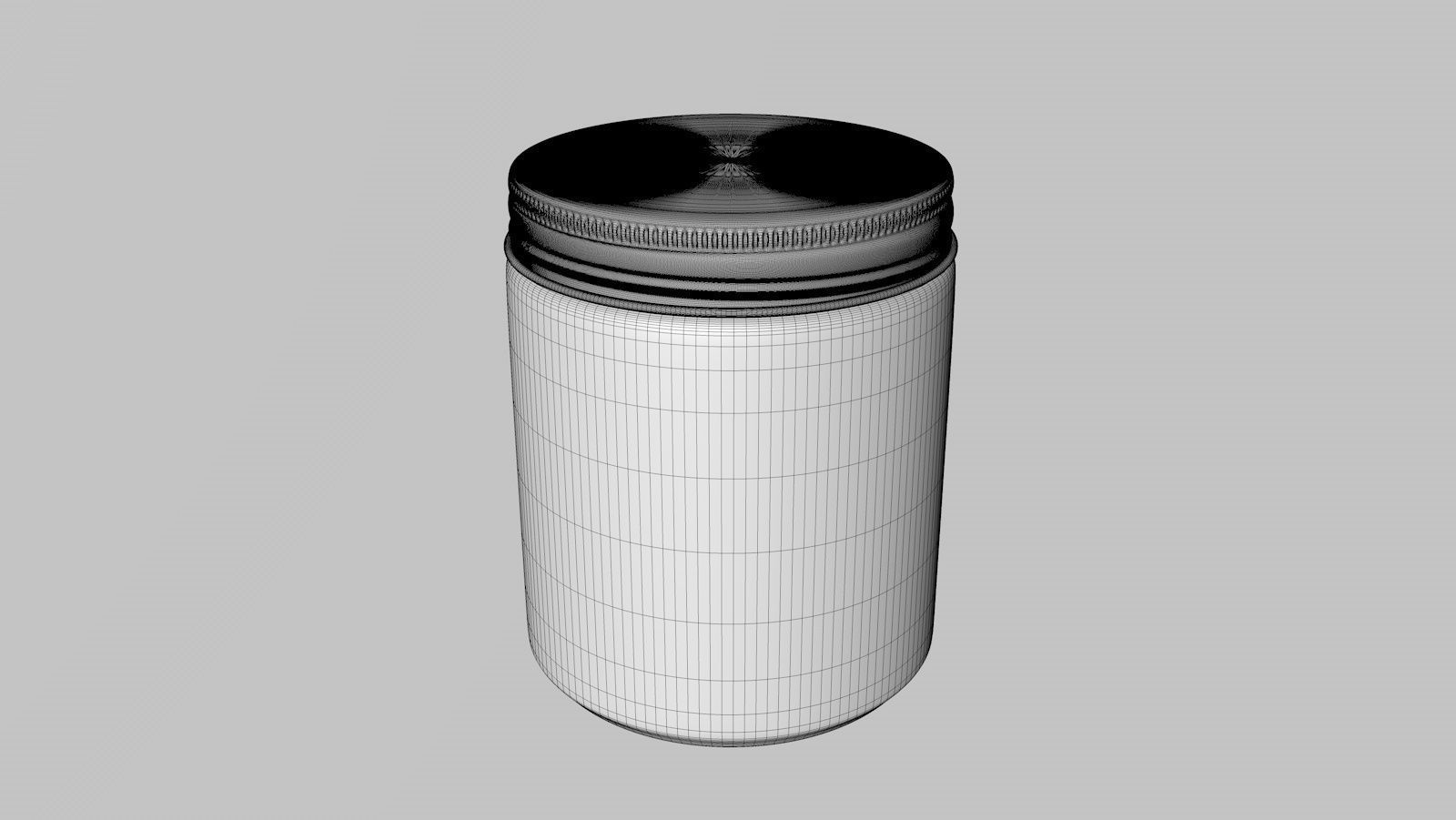 Candle Jar  Low-poly 3D model_4