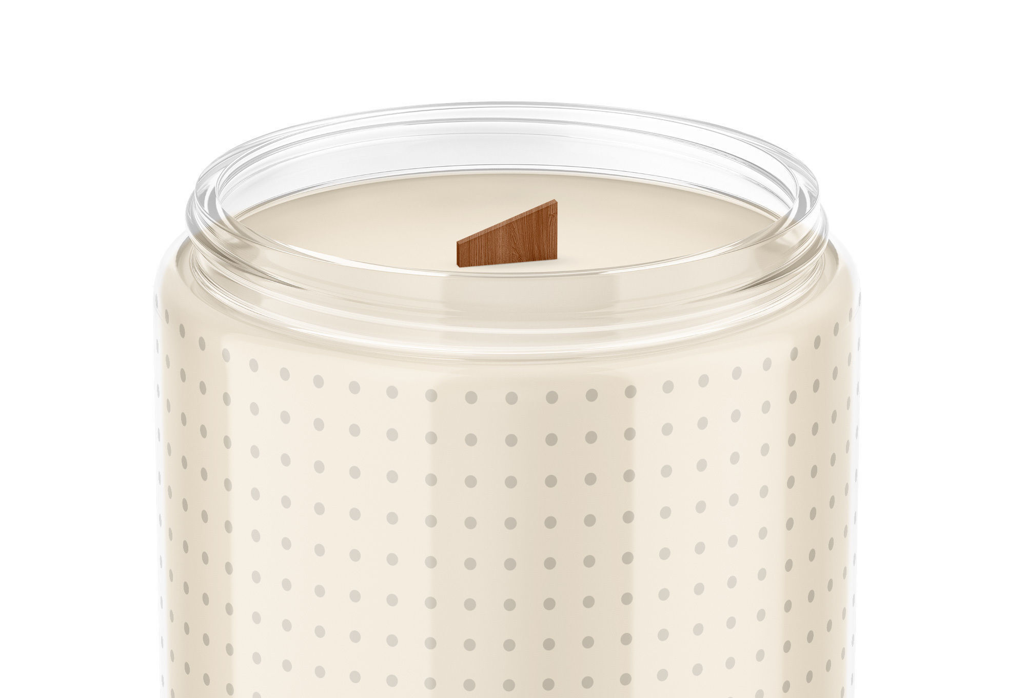 Candle Jar  Low-poly 3D model_1