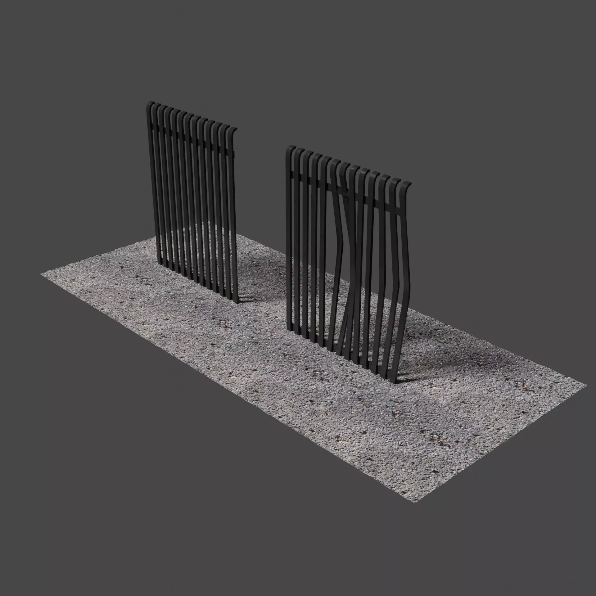 Garden Fence Low-poly 3D model