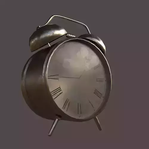 Old Alarm Clock Low Poly 3D model