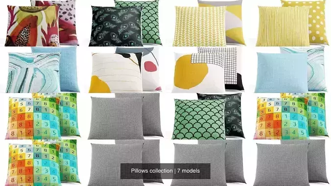 Pillows collection two with geometric patterns