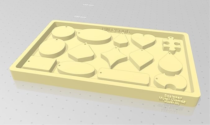 Epoxy resin Jewelry silicone mold  3D print model