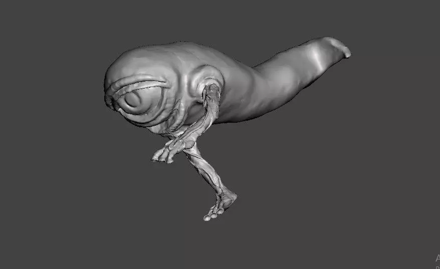 One eyed monster vintage space toy scan 3D print model_0