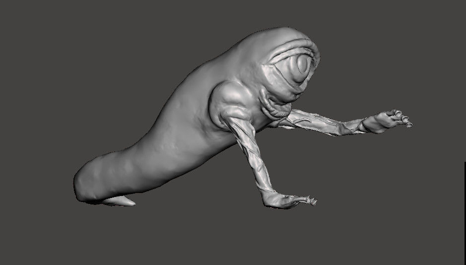 One eyed monster vintage space toy scan 3D print model_1