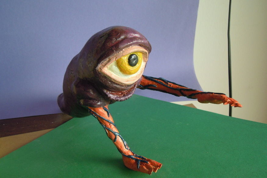 One eyed monster vintage space toy scan 3D print model_2