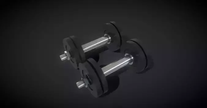 damble dumbbells Low-poly 3D model
