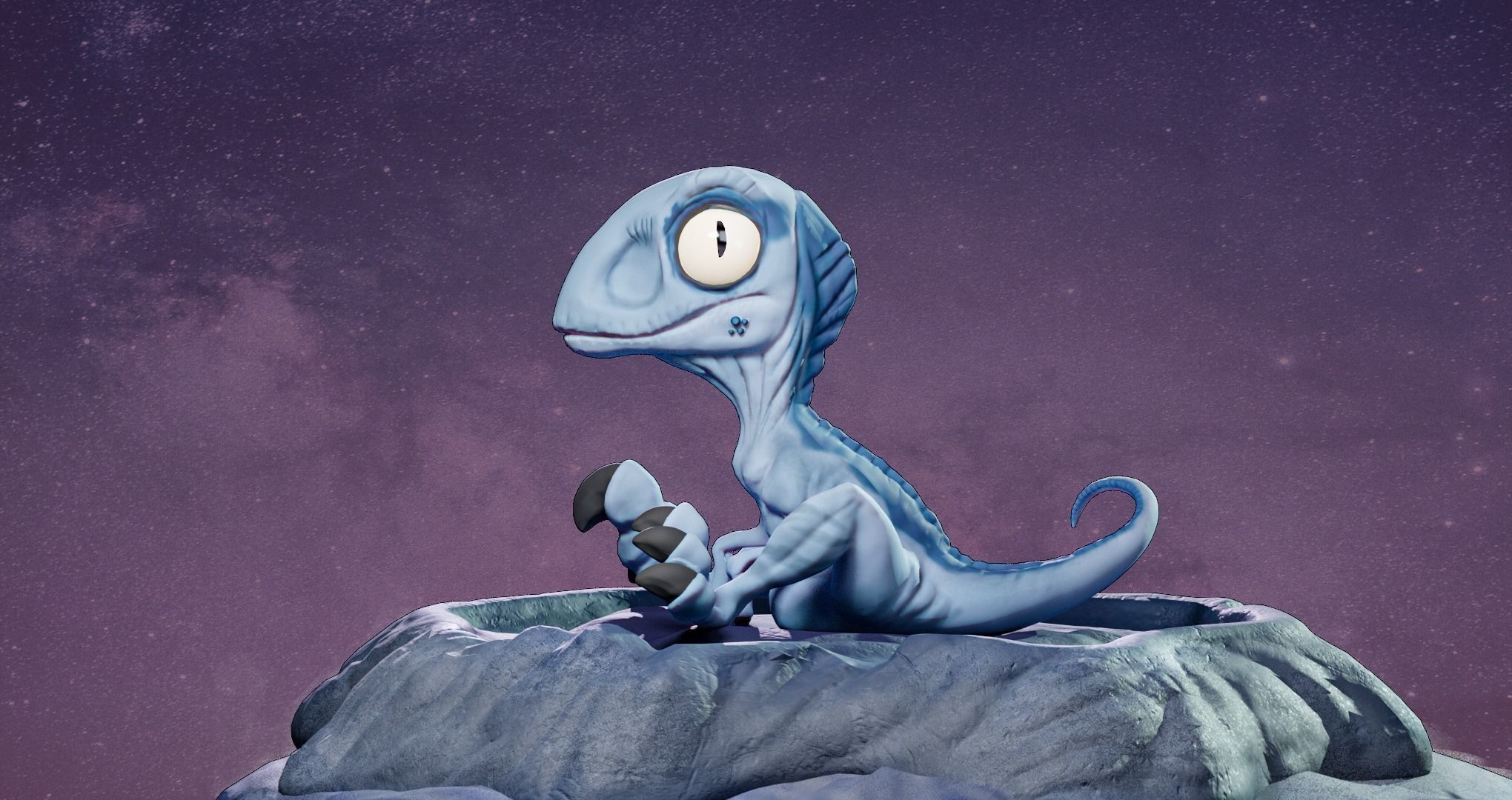 Baby Blue Miniature From Jurassic World 3D print model_3