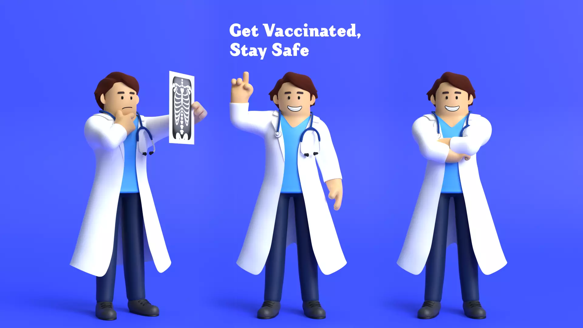 Minimal Doctor Cartoon Character 3D model