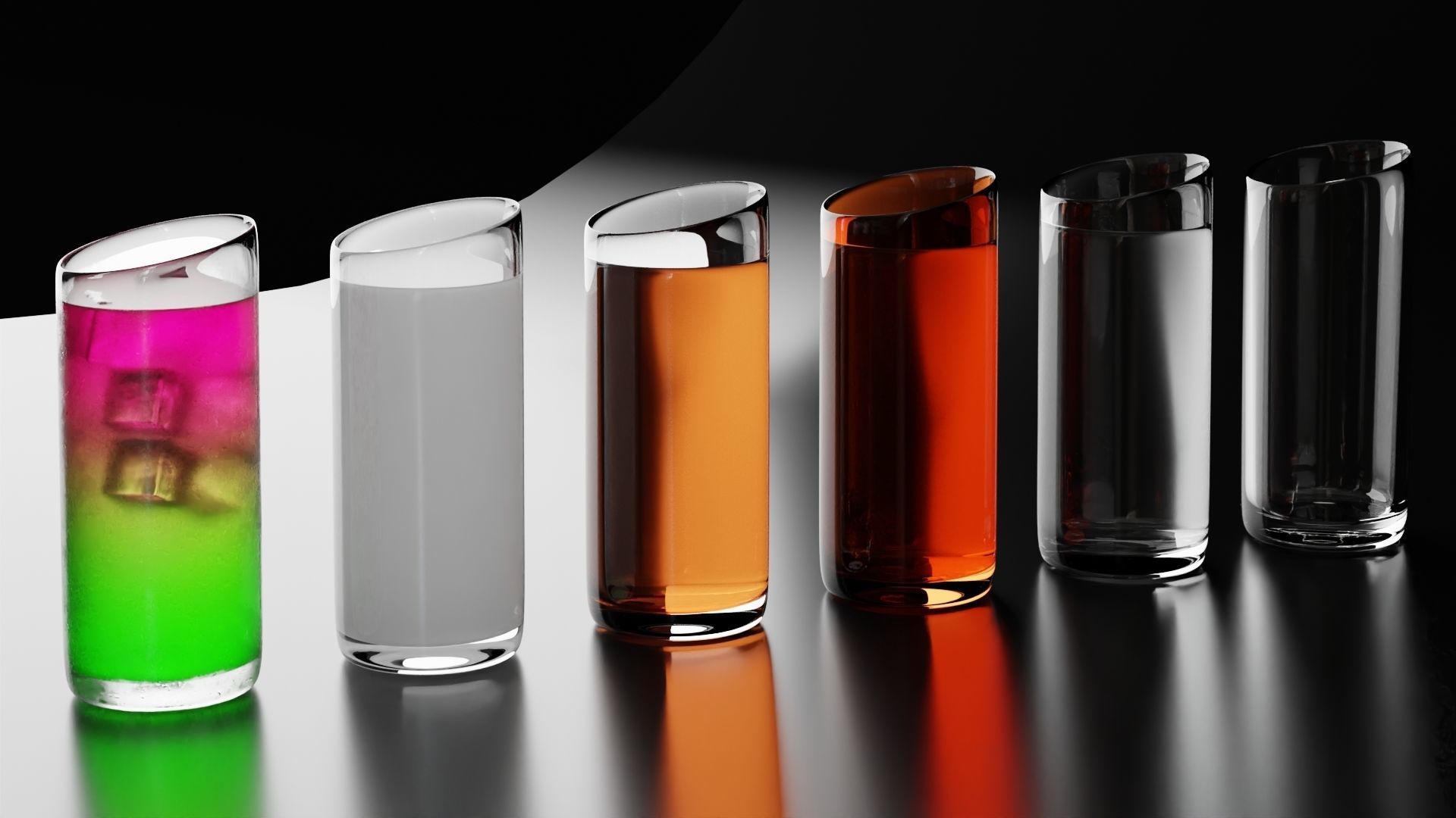 Highball glass 5 3D model_4