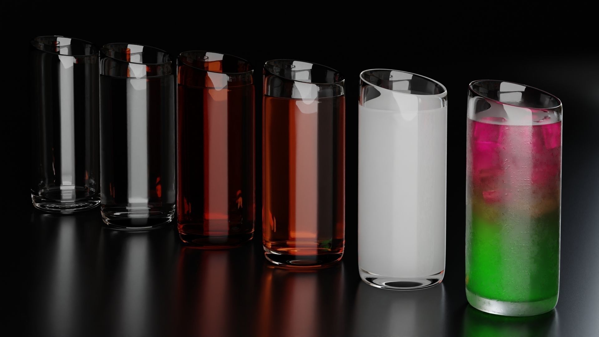 Highball glass 5 3D model_1