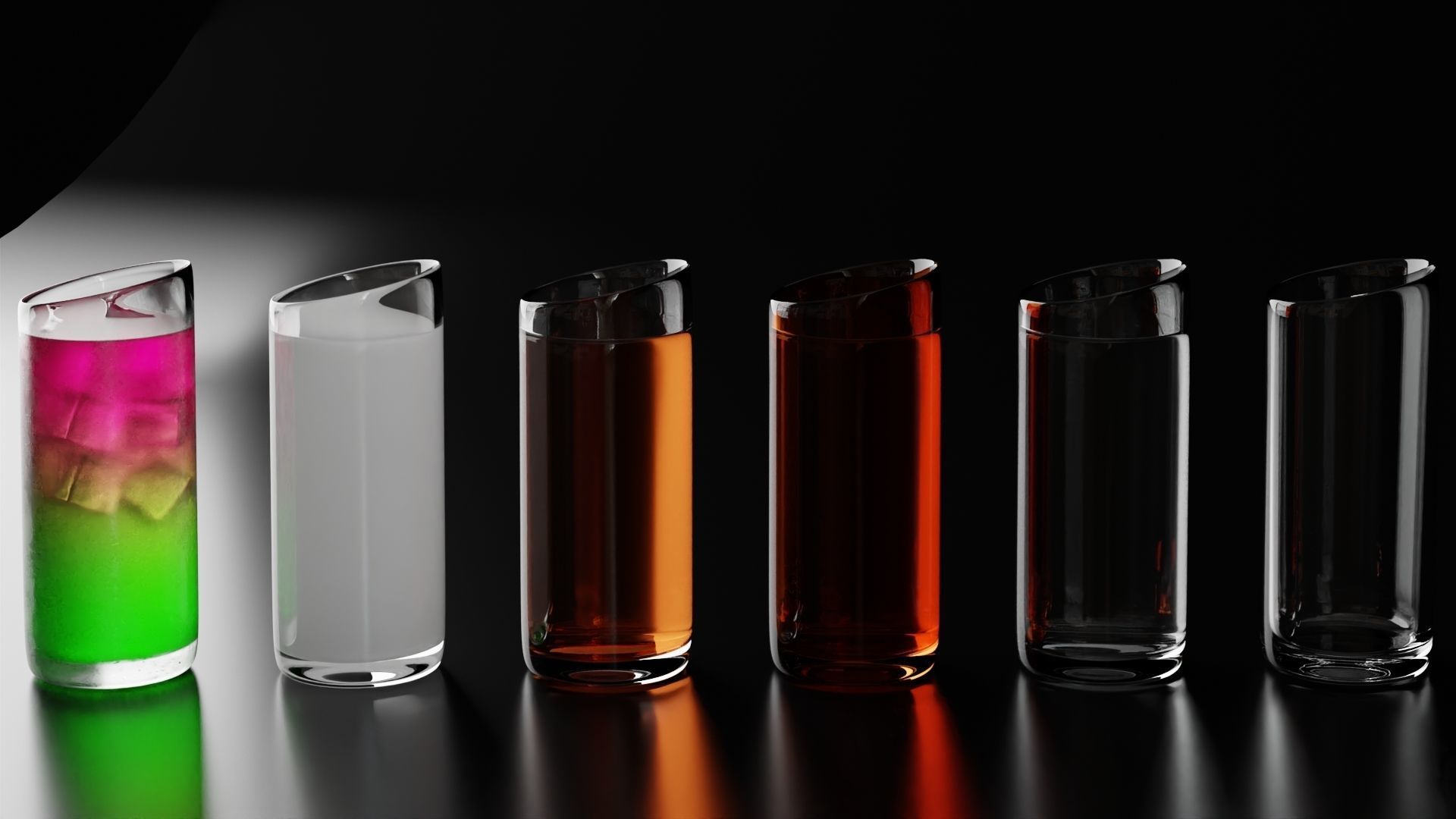 Highball glass 5 3D model_3