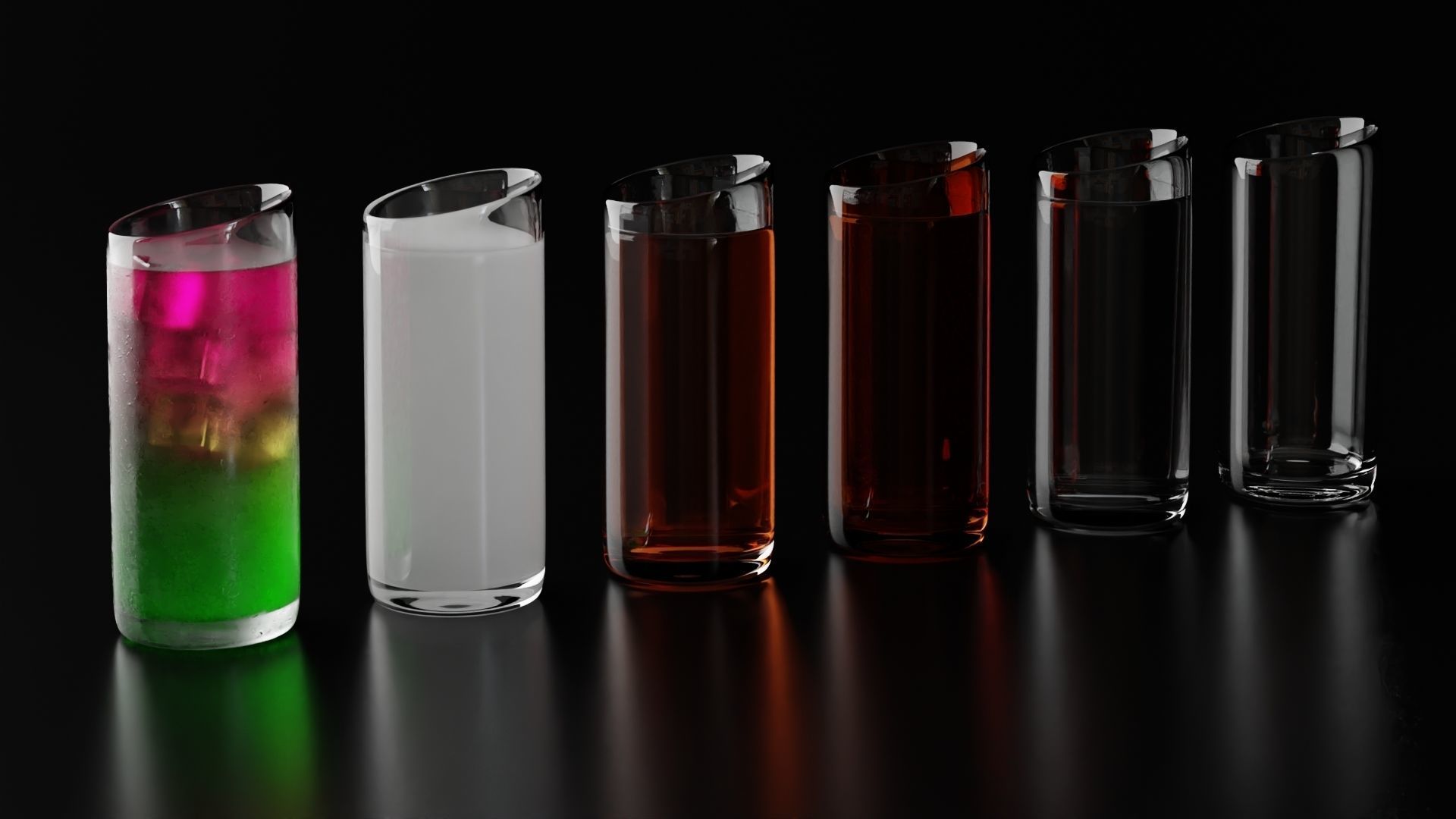 Highball glass 5 3D model_2