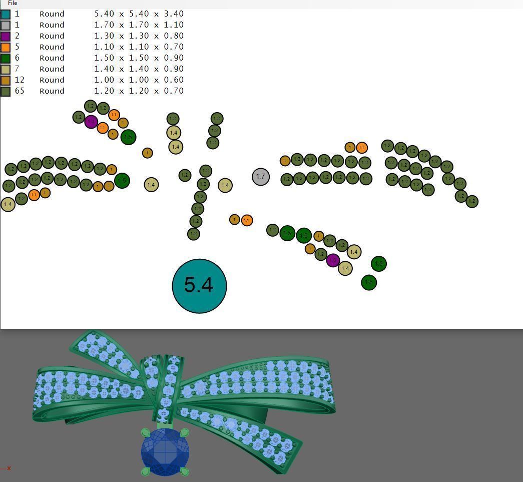 Jeulia Diamond Bowknot Ring  3D print model_3