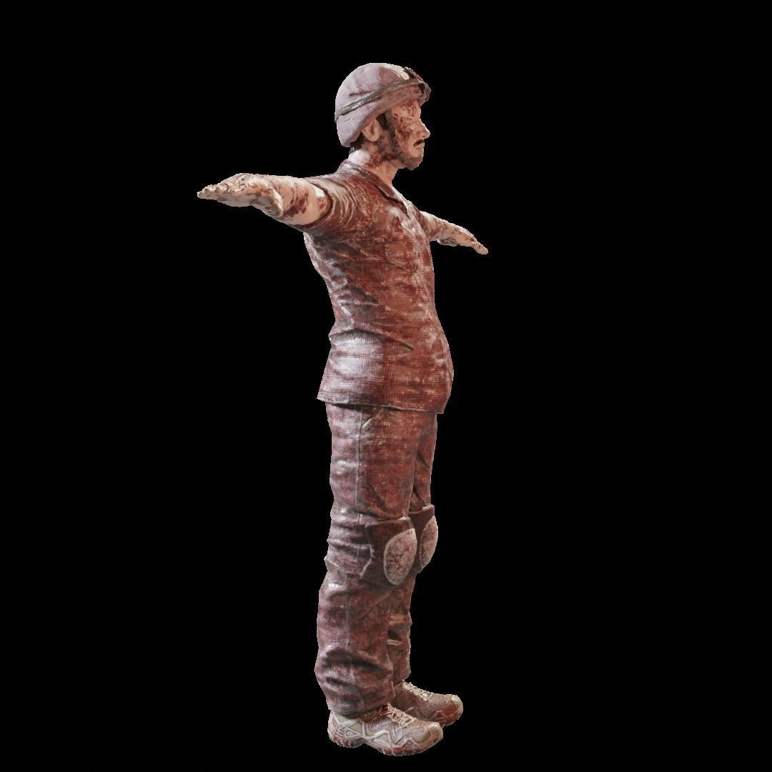 Zombie Military and Police Pack Low-poly 3D model_17