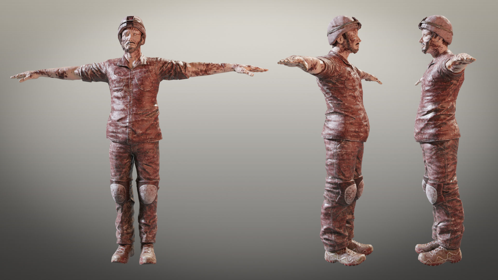 Zombie Military and Police Pack Low-poly 3D model_4