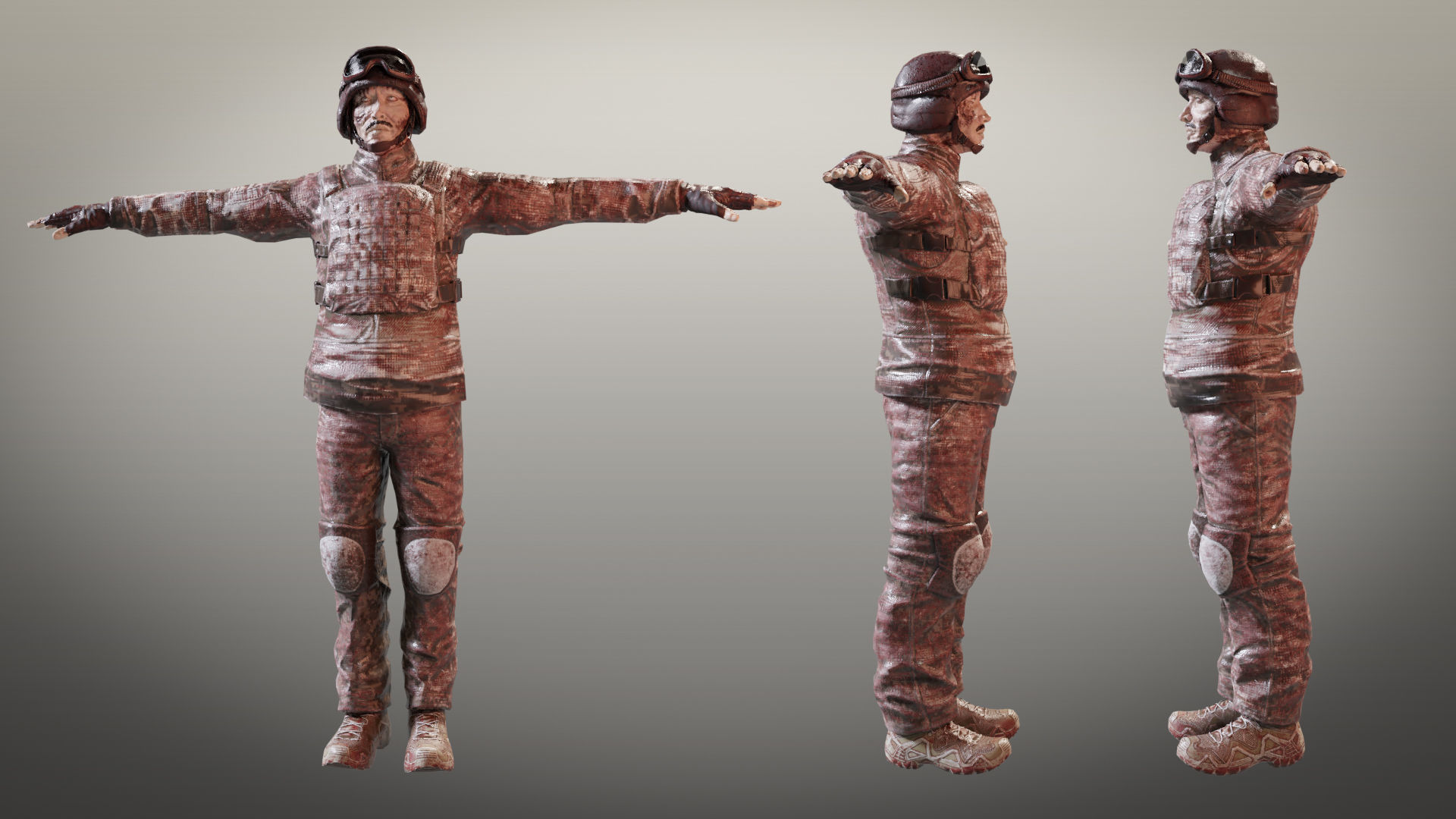 Zombie Military and Police Pack Low-poly 3D model_5