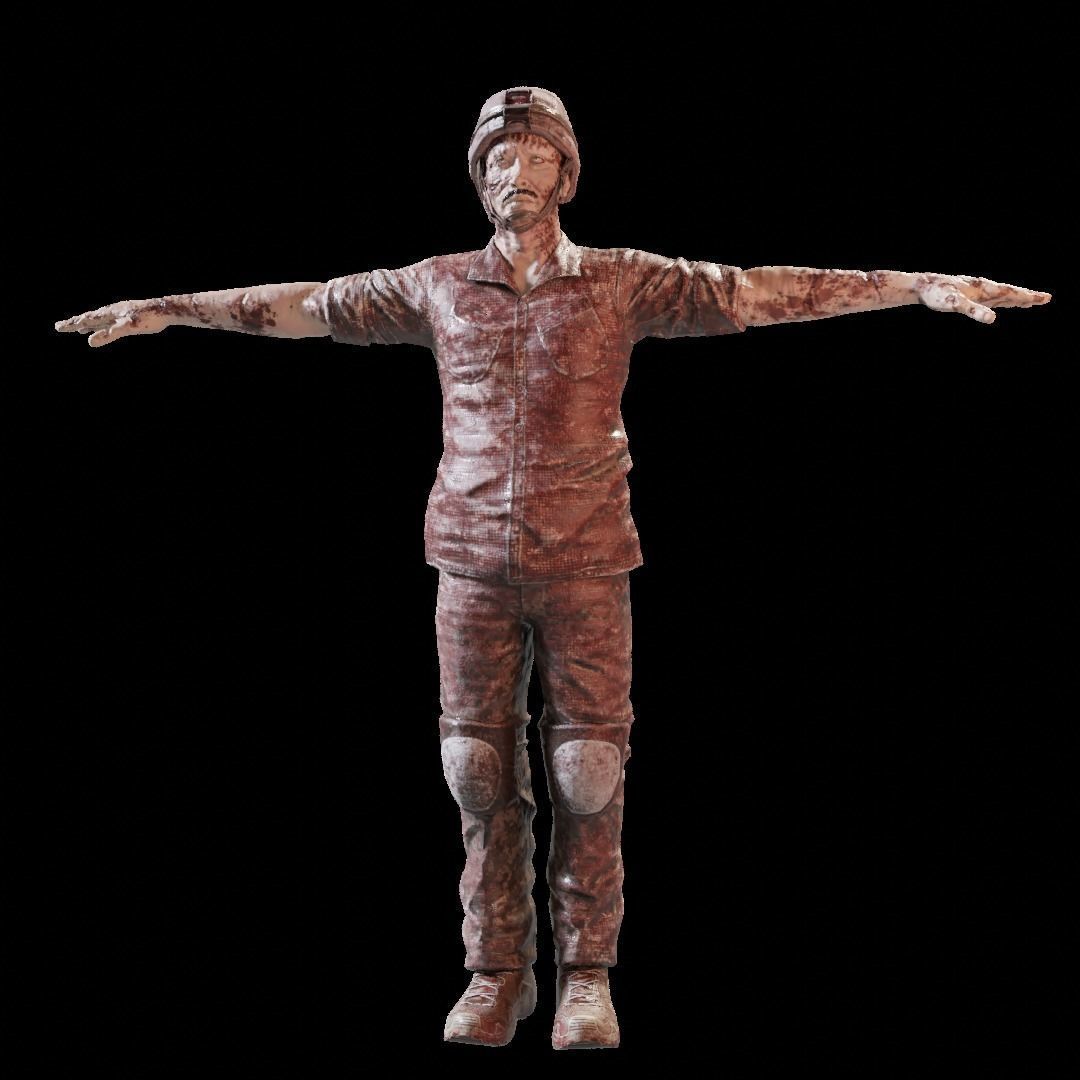 Zombie Military and Police Pack Low-poly 3D model_15