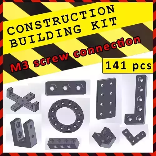 Constuction set 141 tiles 3D print model