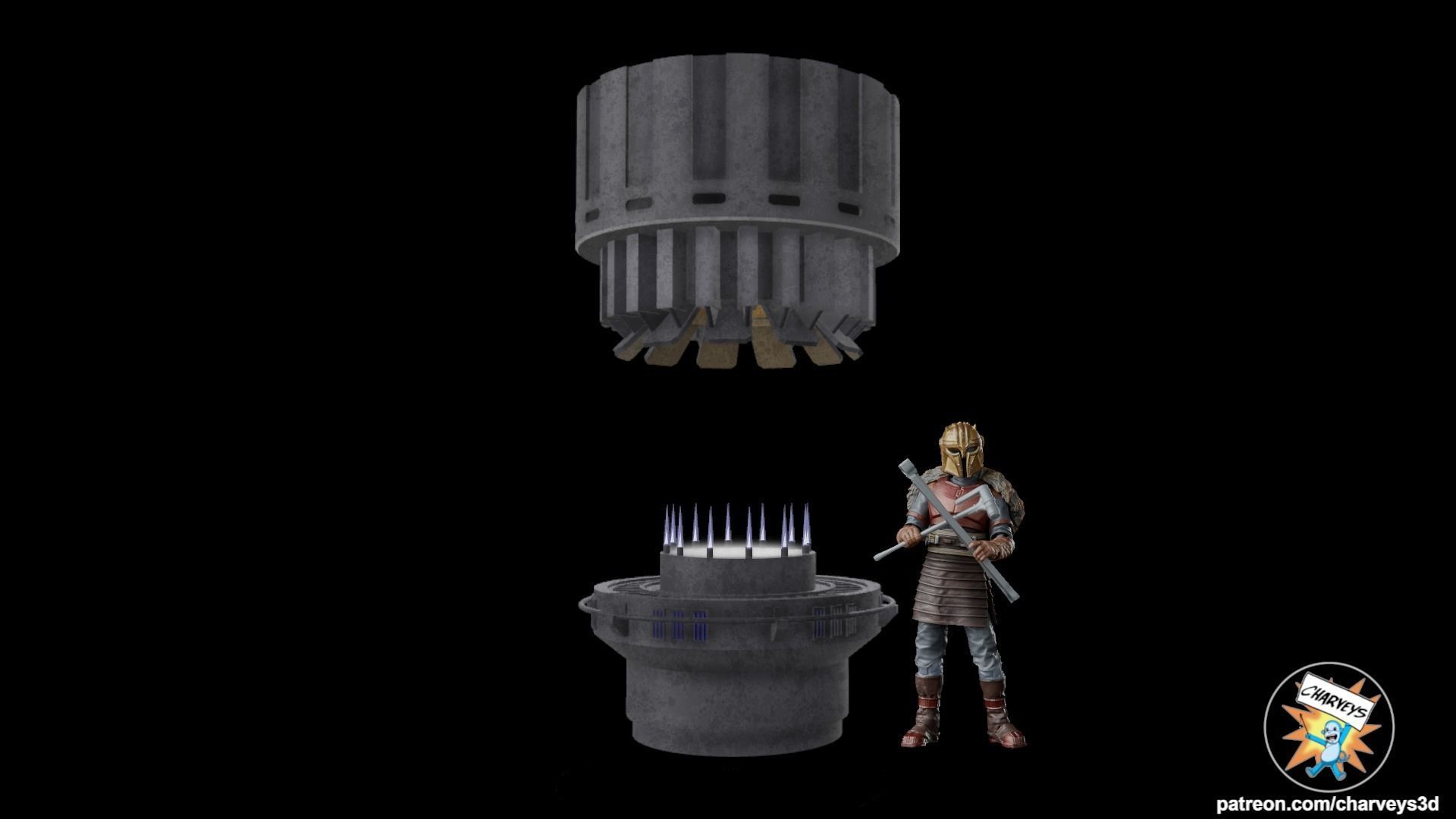 Star Wars Mandalorian Armorer Forge for action figure dioramas 3D print model_1