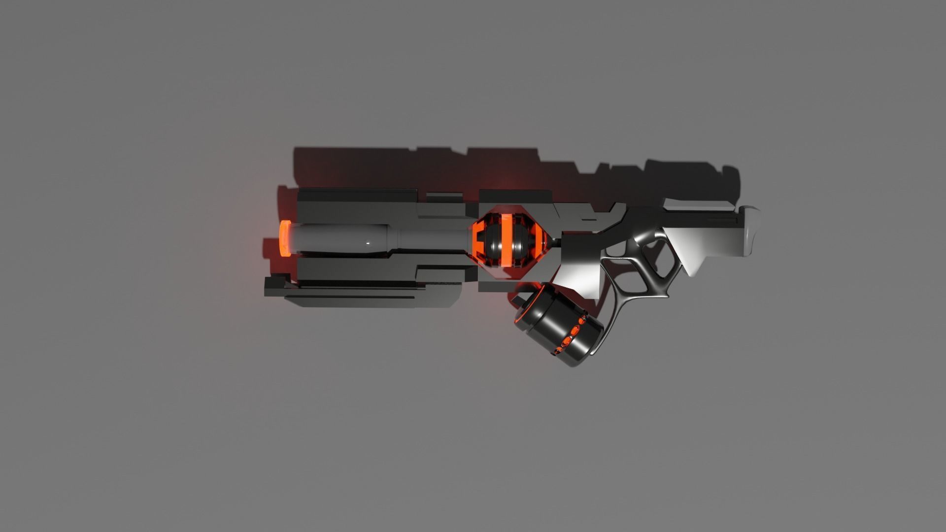 futuristic Gun Free 3D model_1