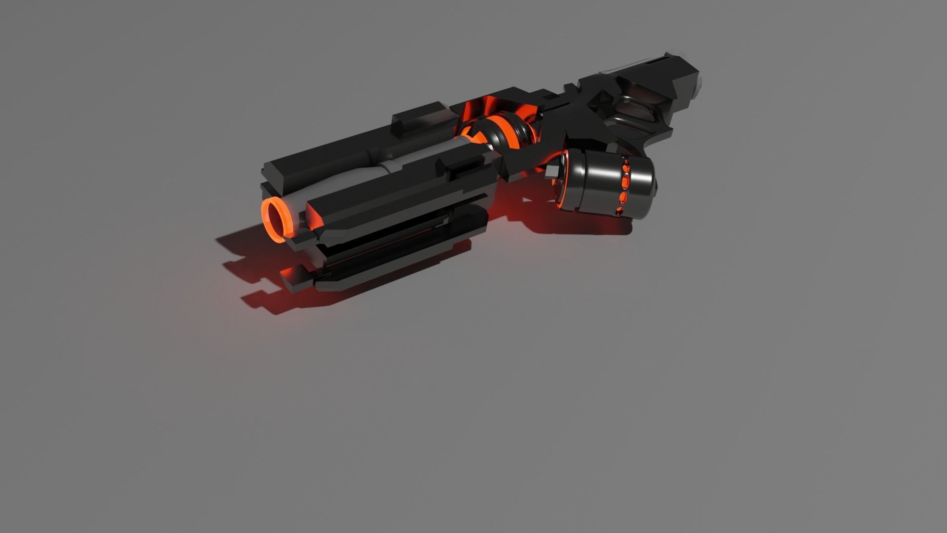 futuristic Gun Free 3D model_2
