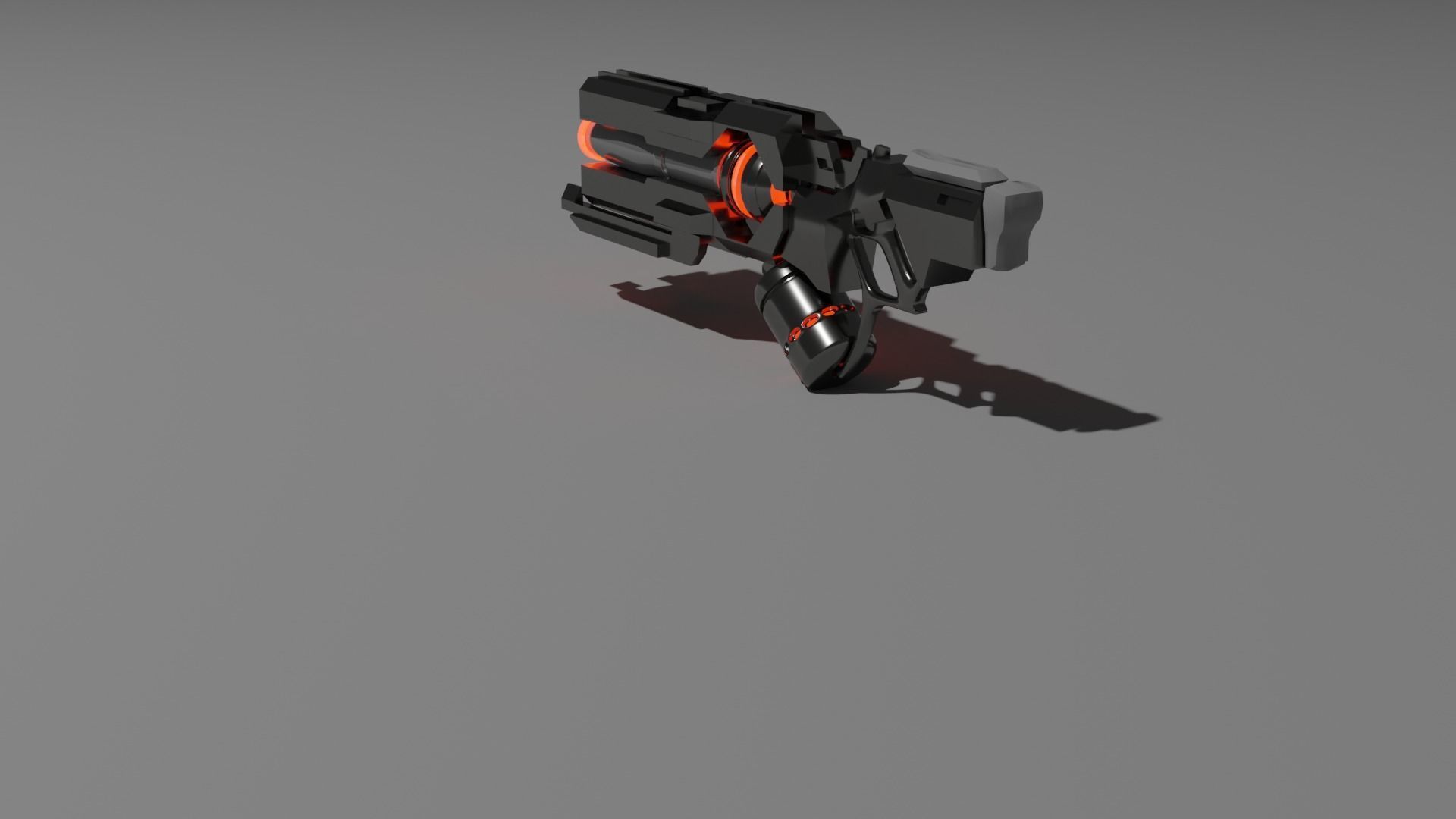 futuristic Gun Free 3D model_3