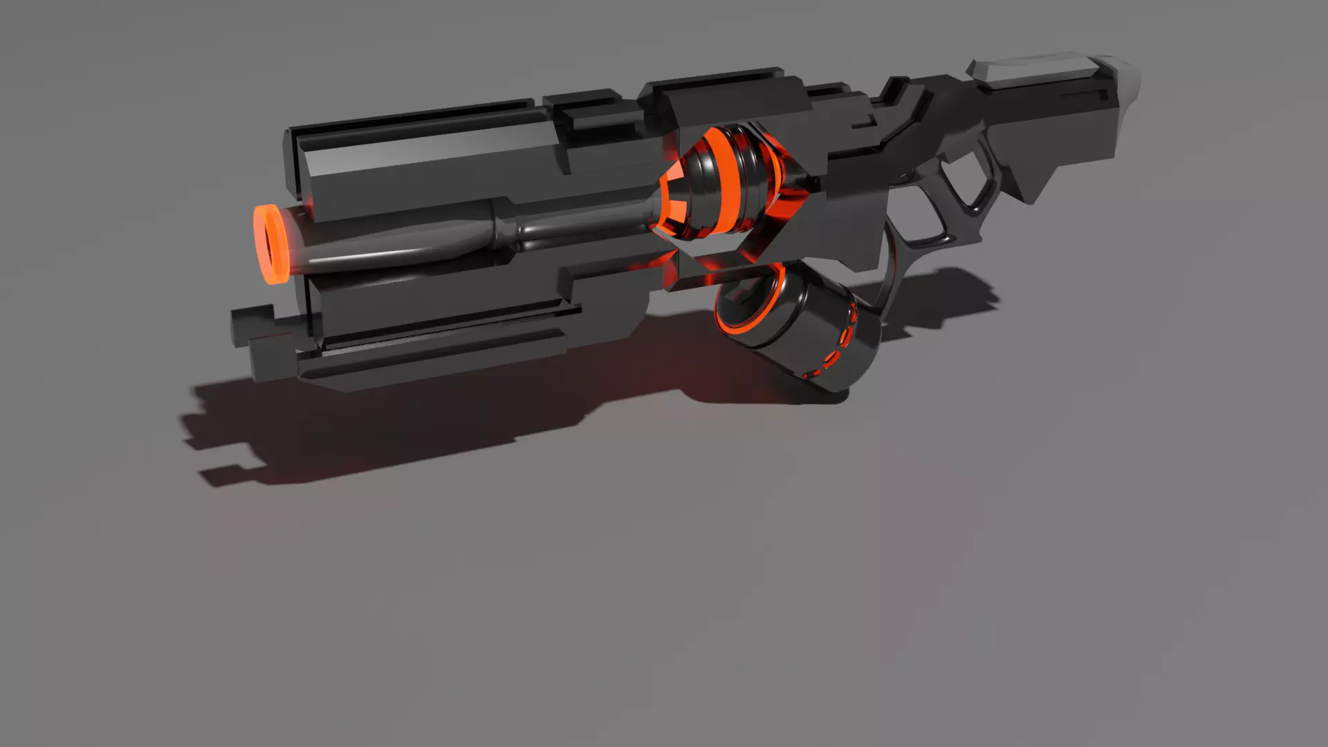 futuristic Gun Free 3D model_0