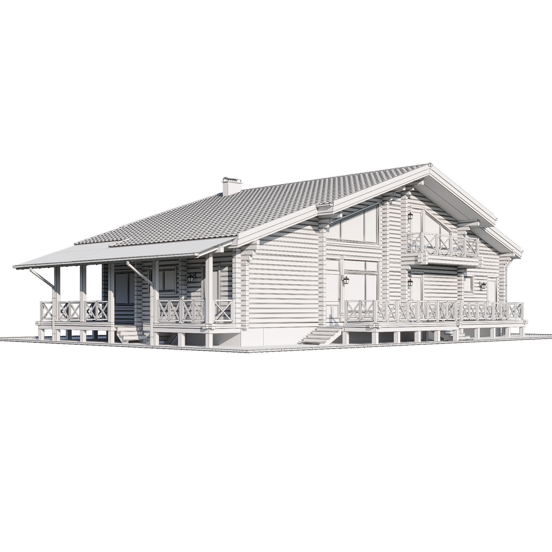 Country house 3D model_9