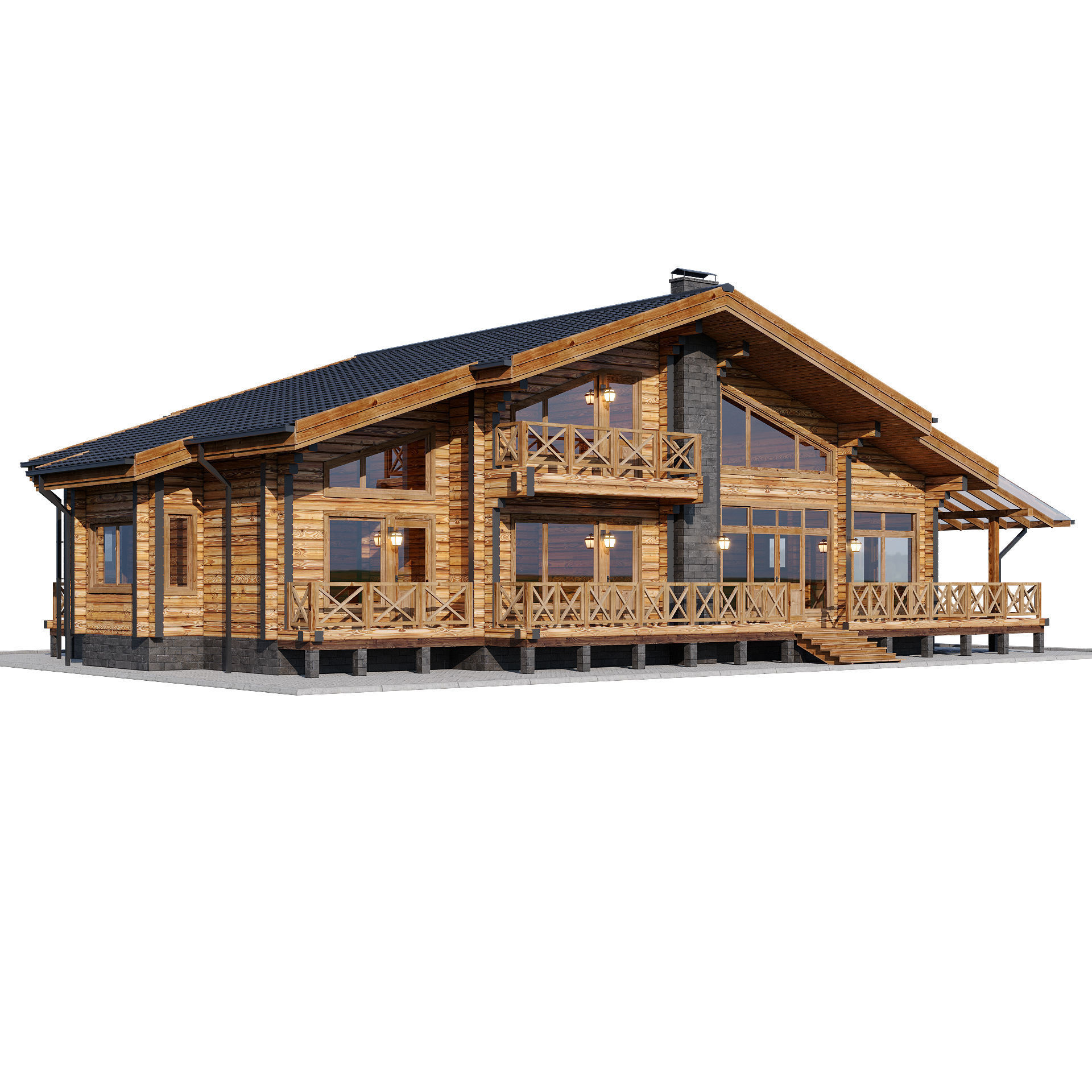 Country house 3D model_1