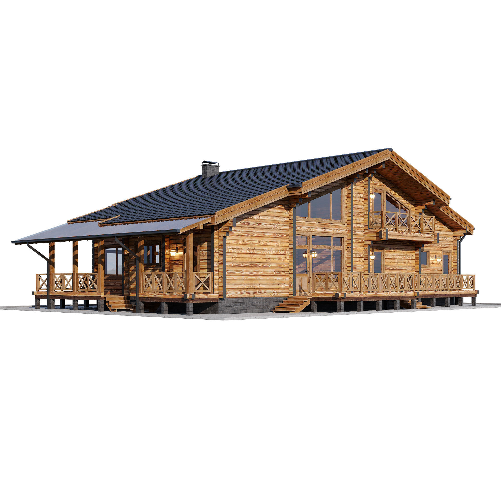 Country house 3D model_2