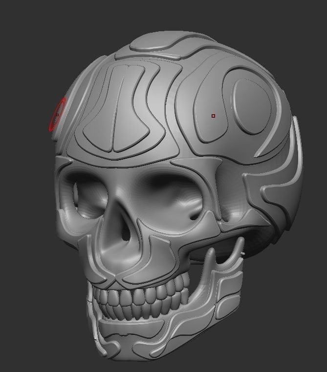 The Cyborg Skull 3D model_1