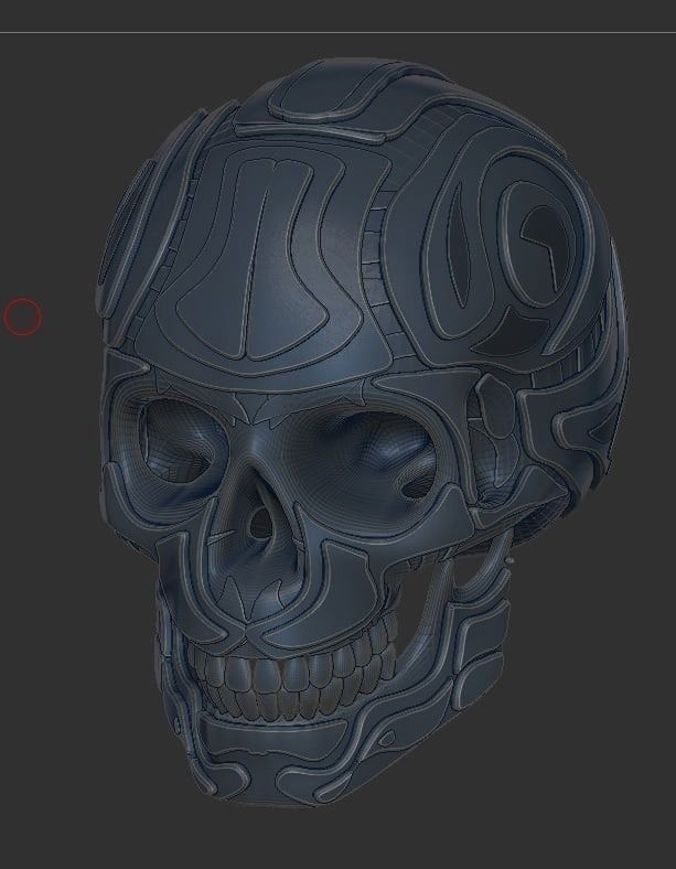 The Cyborg Skull 3D model_3
