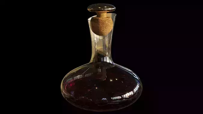 Glass Wine Decanter with Cork
