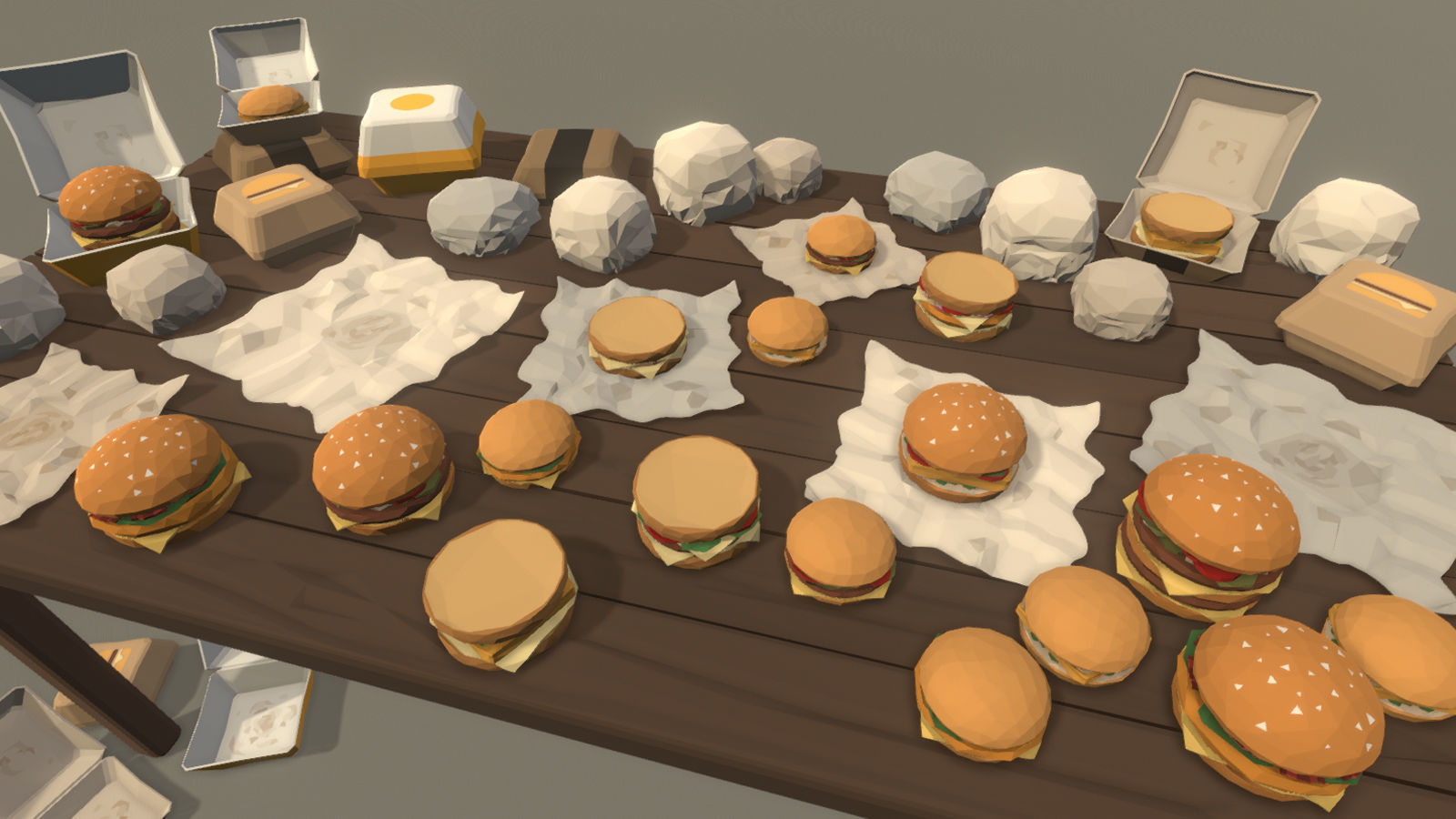 LowPolyPro Fast-foods Low-poly 3D model_4