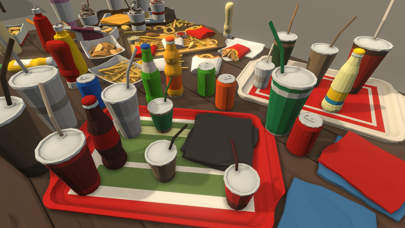 LowPolyPro Fast-foods Low-poly 3D model_8