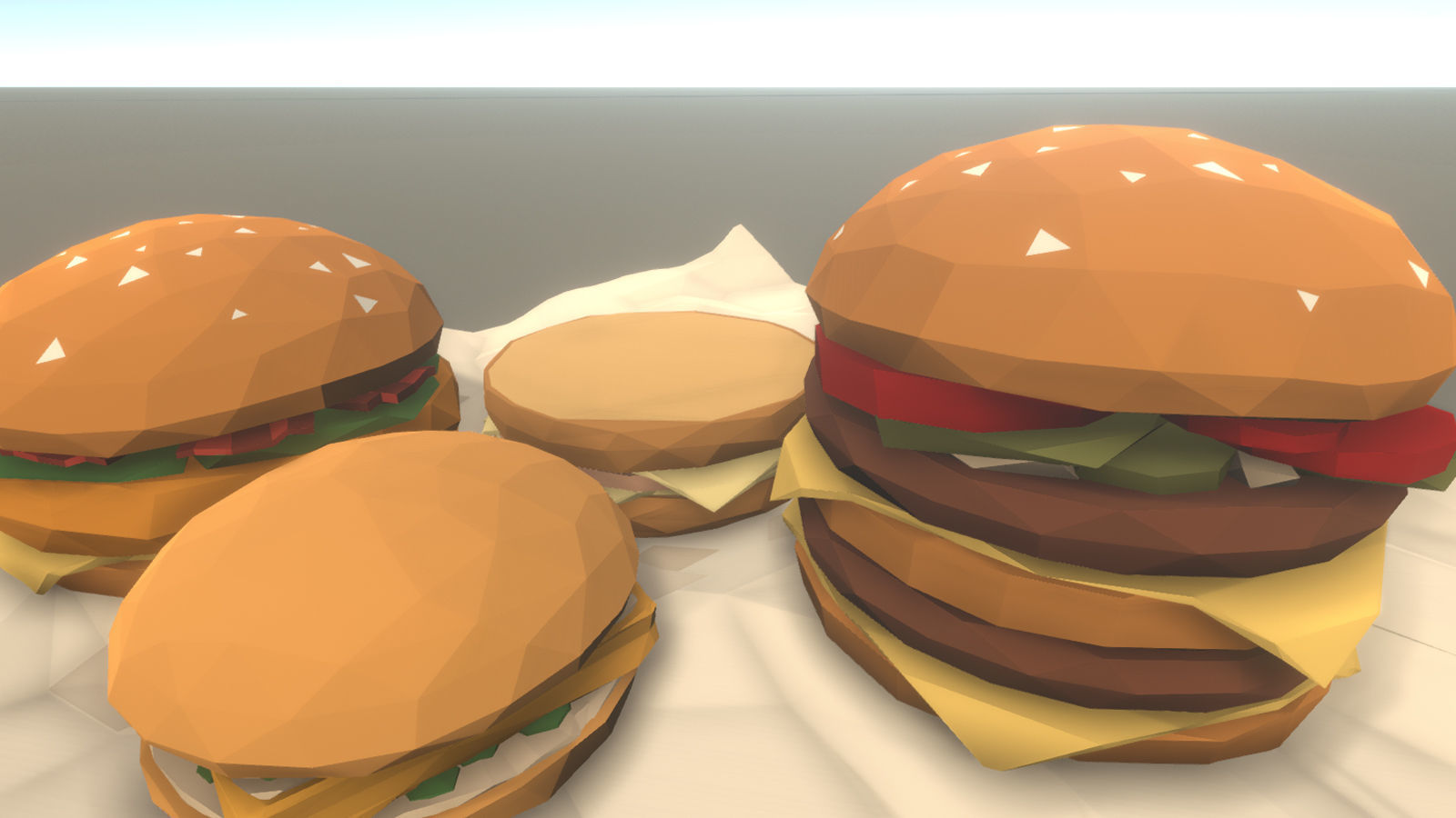 LowPolyPro Fast-foods Low-poly 3D model_1