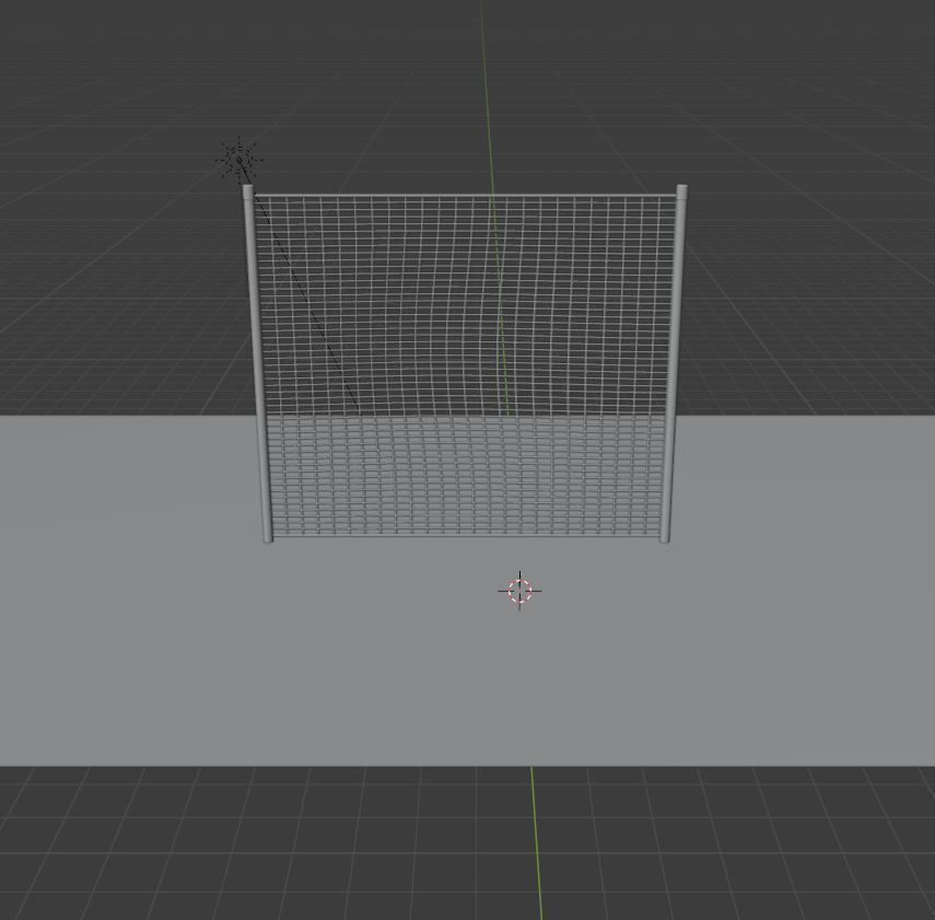 Metal Fences Low-poly 3D model_14