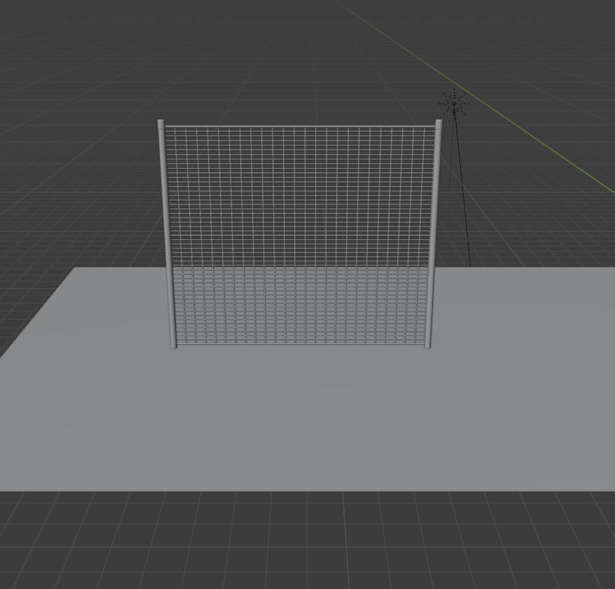 Metal Fences Low-poly 3D model_13