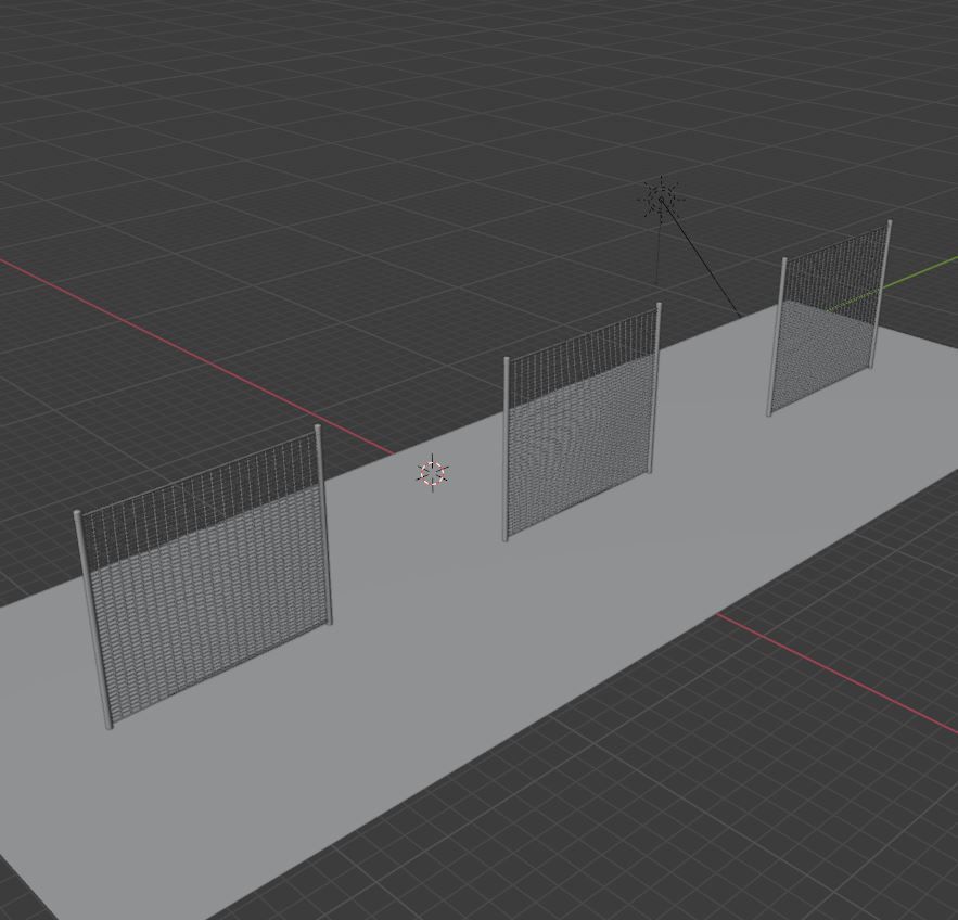 Metal Fences Low-poly 3D model_12