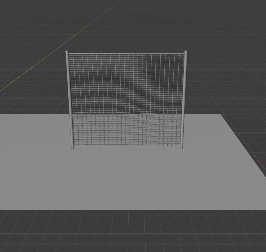 Metal Fences Low-poly 3D model_15