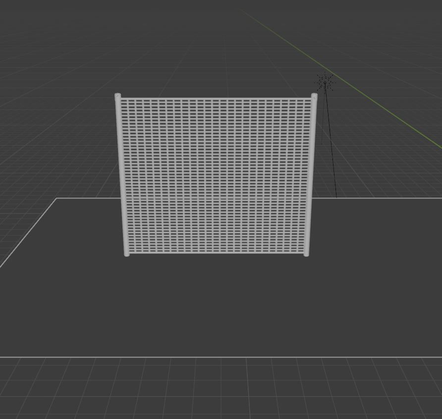 Metal Fences Low-poly 3D model_20