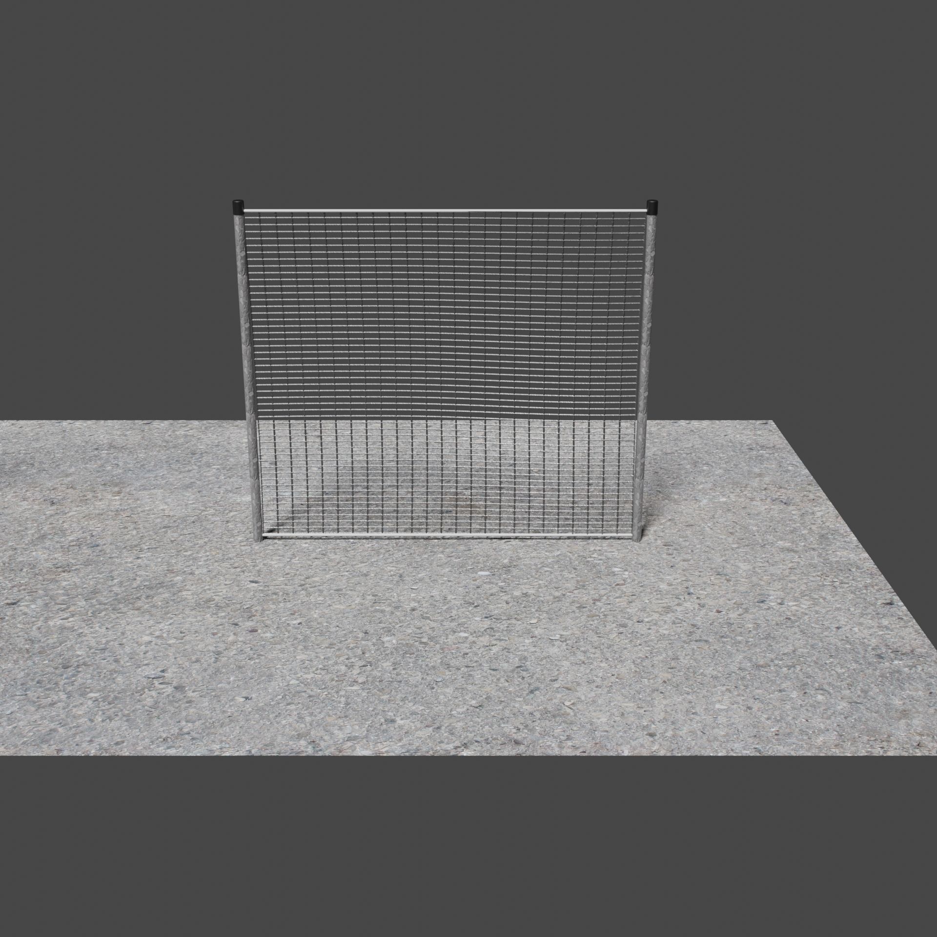 Metal Fences Low-poly 3D model_6
