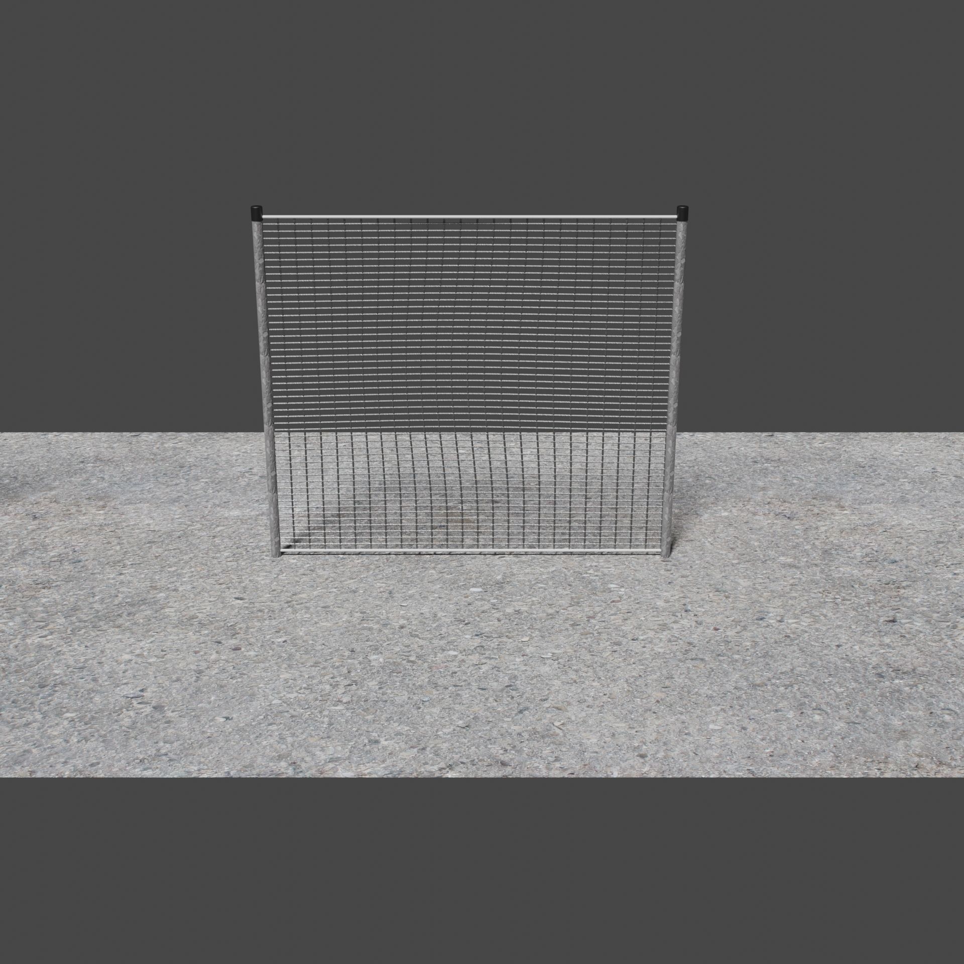 Metal Fences Low-poly 3D model_5