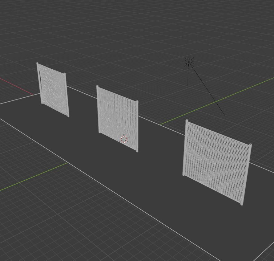 Metal Fences Low-poly 3D model_18
